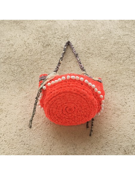 Panier "Diana" • Collection Les fonds sans fin • Eä Créations • Fait main au crochet • Femme • fluo