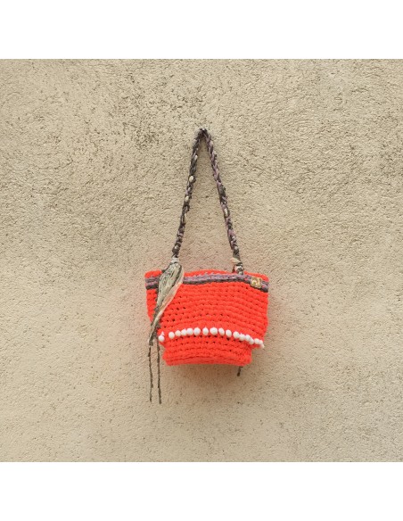 Panier "Diana" • Collection Les fonds sans fin • Eä Créations • Fait main au crochet • Femme • fluo