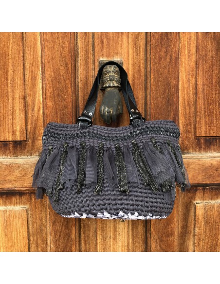 Sac "Mina" • Collection Glamour • Eä Créations •  Sac à main toutes saisons femme crochet élégant et original