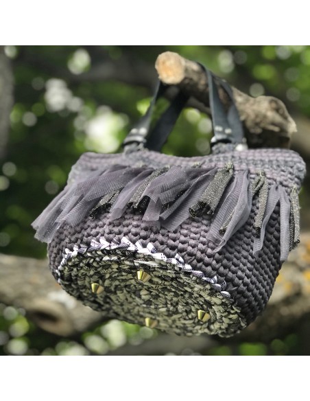 Sac "Mina" • Collection Glamour • Eä Créations •  Sac à main toutes saisons femme crochet élégant et original