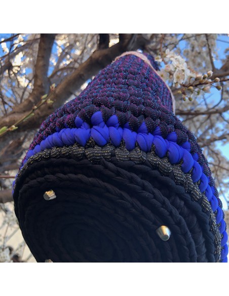 Panier "Siena" • Collection Bridgerton • Eä Créations •  crochet anse cuir femmes élégant fait main