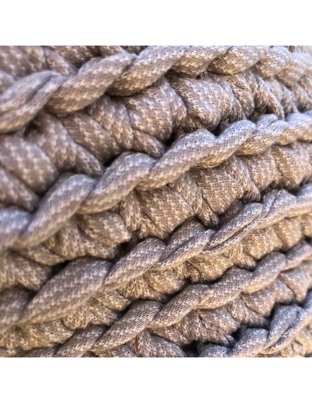 Panier "Hemera" • Collection Woody • Eä Créations •  crochet anse bois femme fait main