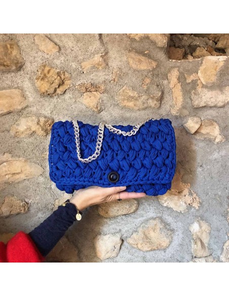 Sac "Danburry" • Collection Bridgerton • Eä Créations • Pochette crochet anse grosses mailles femmes élégant fait main