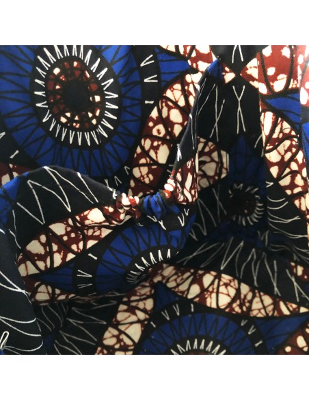 Sac "Ellana" • Collection Les fonds sans fin • Eä Créations • Sac panier crochet anse cuir femmes wax fait main